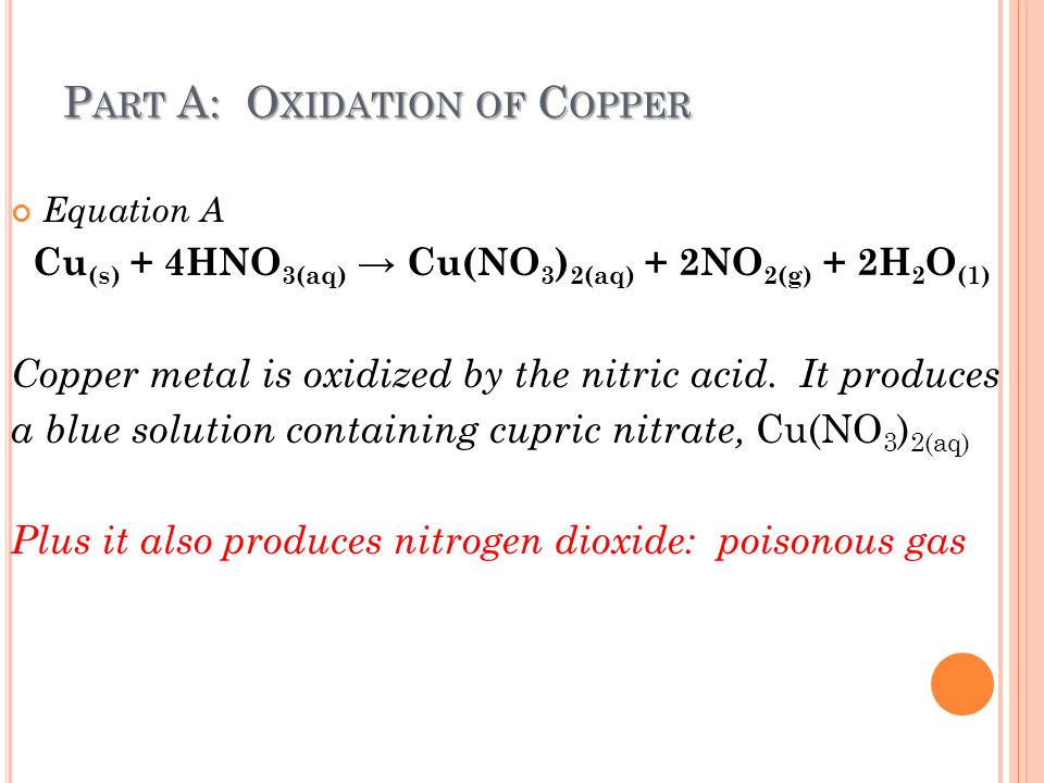 Chemistry copper cu s 4hno3 aq cu no3 2 aq 2no2 g 2h2o l
